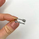 silver 4-bead adjustable nail anxiety ring (316L)
