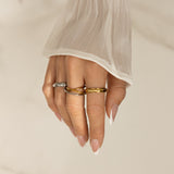 gold spinning bamboo ring