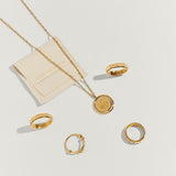 gold night sky spinning necklace