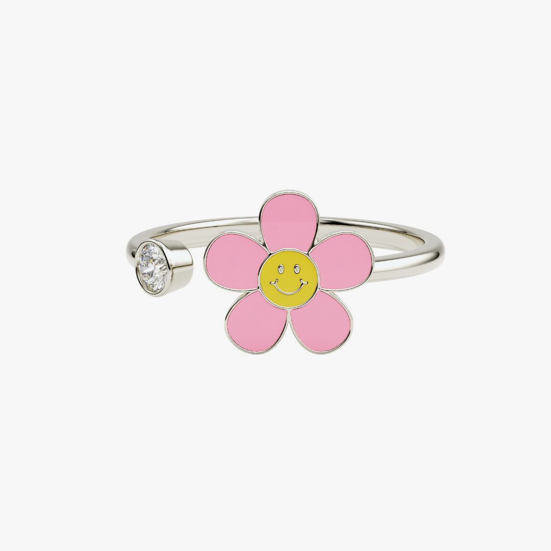 Spinning sale flower ring